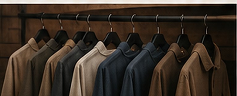 A rail of Quaska everyday apparel